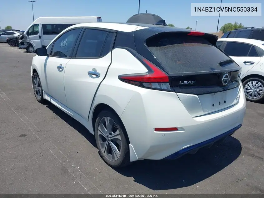 2022 Nissan Leaf Sv Plus 62 Kwh VIN: 1N4BZ1CV5NC550334 Lot: 45416010