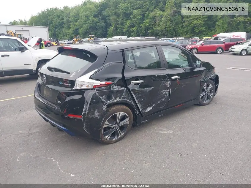 2022 Nissan Leaf Sv 40 Kwh VIN: 1N4AZ1CV3NC553616 Lot: 45429315