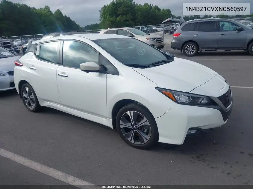 2022 Nissan Leaf Sv Plus 62 Kwh VIN: 1N4BZ1CVXNC560597 Lot: 45491864