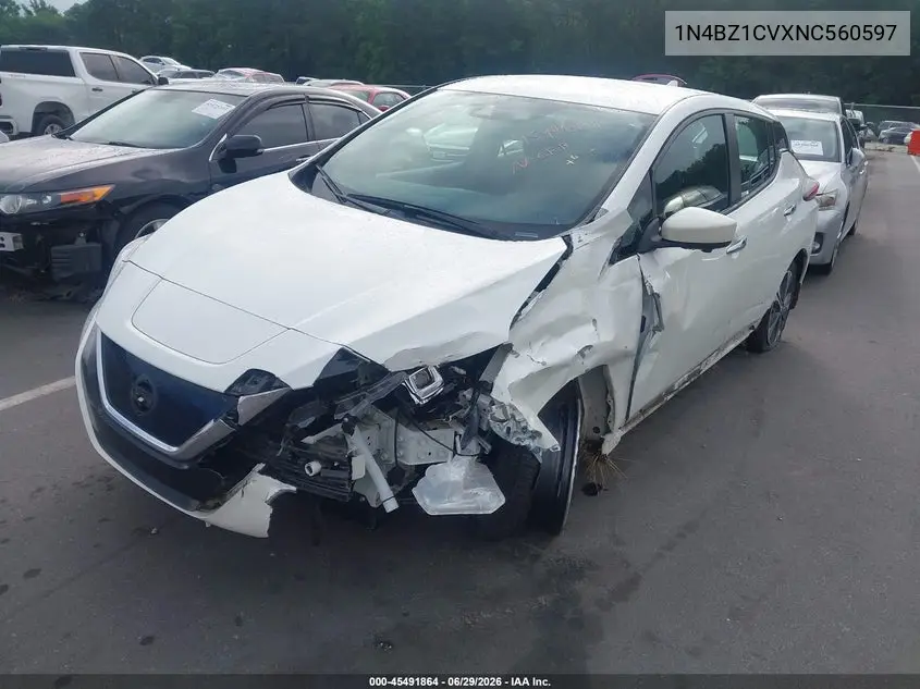 2022 Nissan Leaf Sv Plus 62 Kwh VIN: 1N4BZ1CVXNC560597 Lot: 45491864