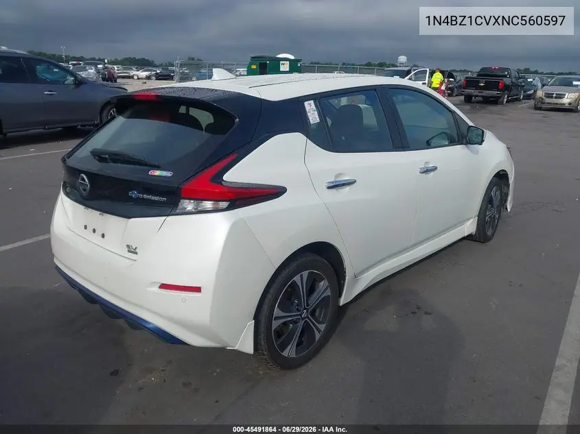 2022 Nissan Leaf Sv Plus 62 Kwh VIN: 1N4BZ1CVXNC560597 Lot: 45491864