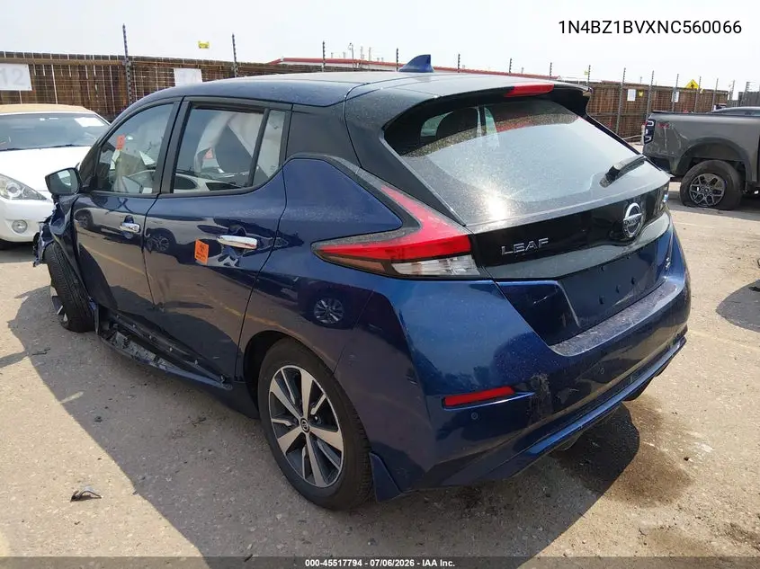 2022 Nissan Leaf S Plus 62 Kwh VIN: 1N4BZ1BVXNC560066 Lot: 45517794