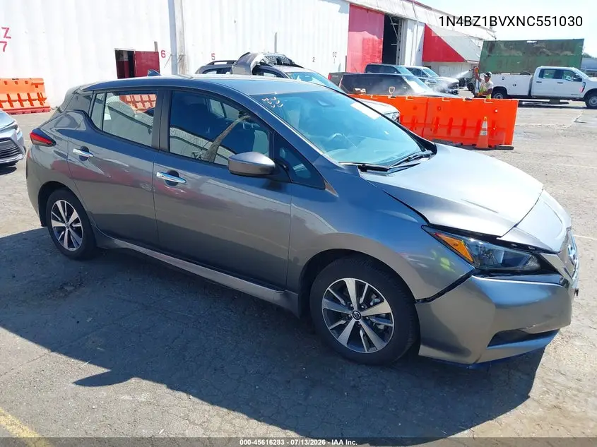 2022 Nissan Leaf S Plus 62 Kwh VIN: 1N4BZ1BVXNC551030 Lot: 45616283