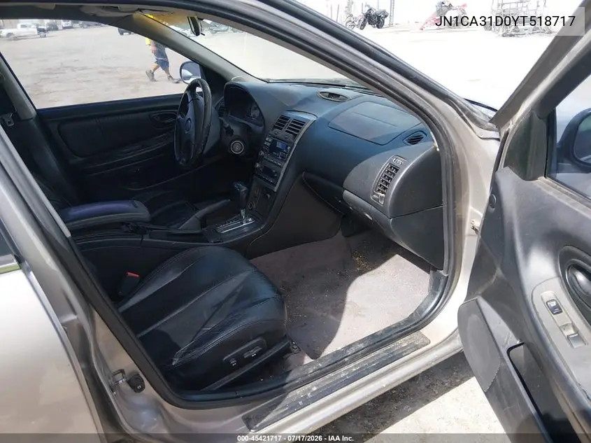 2000 Nissan Maxima Gle/Gxe/Se VIN: JN1CA31D0YT518717 Lot: 45421717