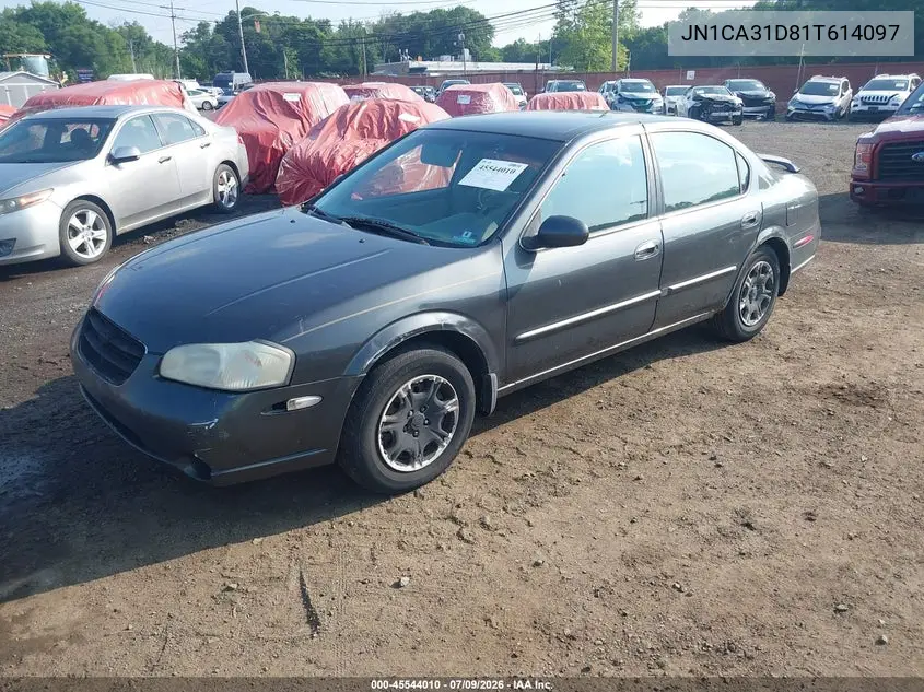 2001 Nissan Maxima Gxe VIN: JN1CA31D81T614097 Lot: 45544010