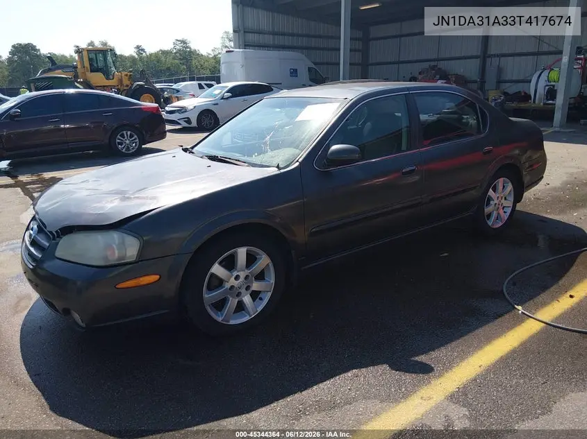 2003 Nissan Maxima Gle VIN: JN1DA31A33T417674 Lot: 45344364