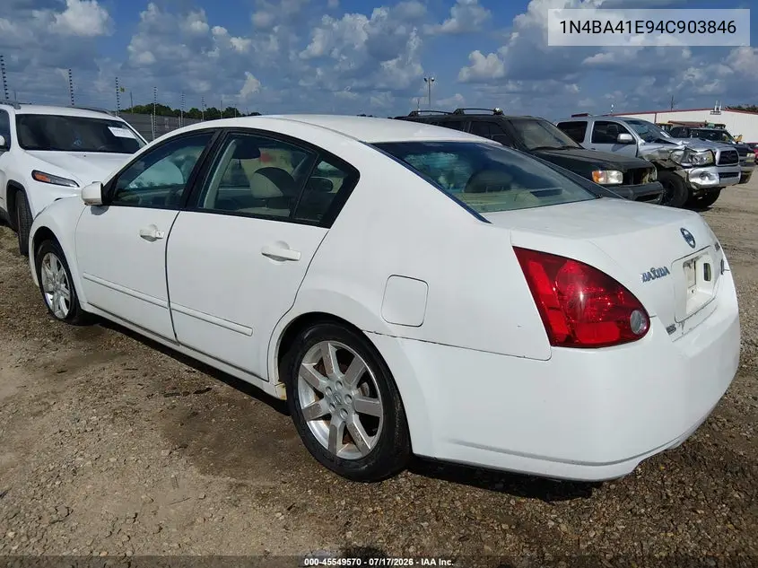 2004 Nissan Maxima 3.5 Sl VIN: 1N4BA41E94C903846 Lot: 45549570