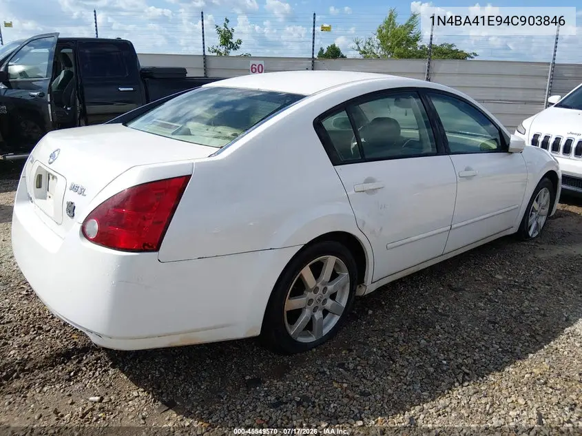 2004 Nissan Maxima 3.5 Sl VIN: 1N4BA41E94C903846 Lot: 45549570