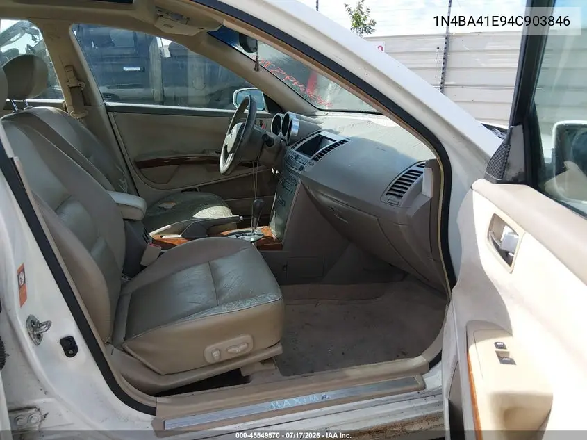 2004 Nissan Maxima 3.5 Sl VIN: 1N4BA41E94C903846 Lot: 45549570
