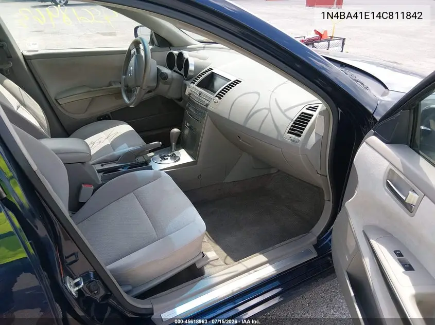2004 Nissan Maxima 3.5 Se VIN: 1N4BA41E14C811842 Lot: 45618963