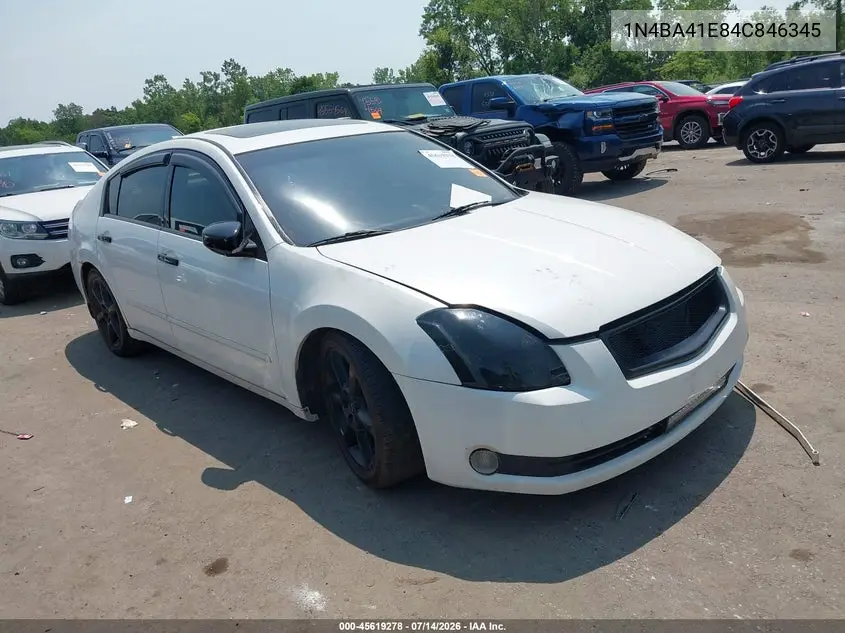 2004 Nissan Maxima 3.5 Se VIN: 1N4BA41E84C846345 Lot: 45619278