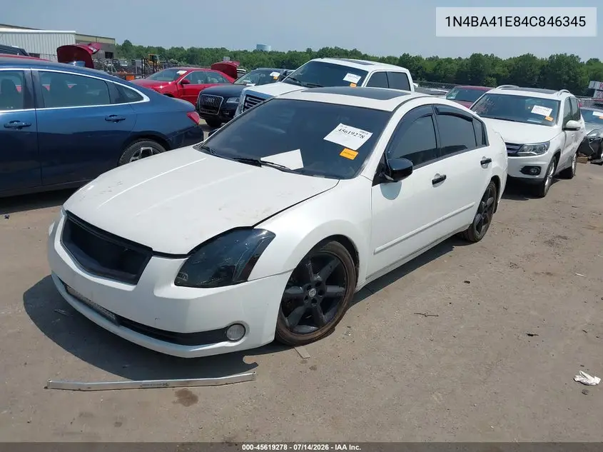 2004 Nissan Maxima 3.5 Se VIN: 1N4BA41E84C846345 Lot: 45619278