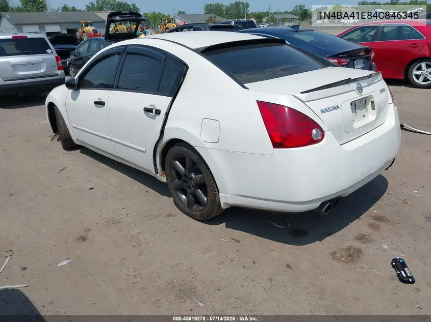 2004 Nissan Maxima 3.5 Se VIN: 1N4BA41E84C846345 Lot: 45619278