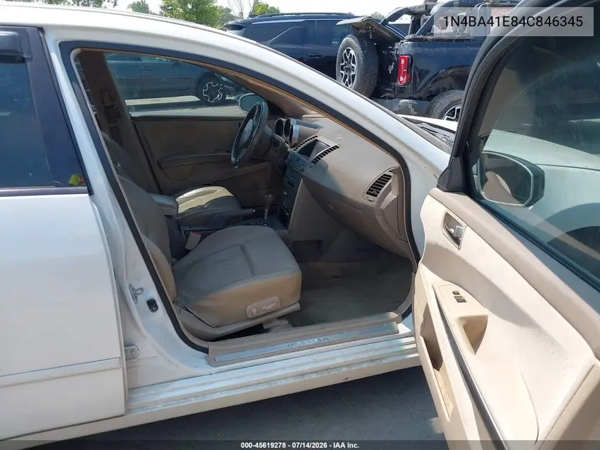 2004 Nissan Maxima 3.5 Se VIN: 1N4BA41E84C846345 Lot: 45619278