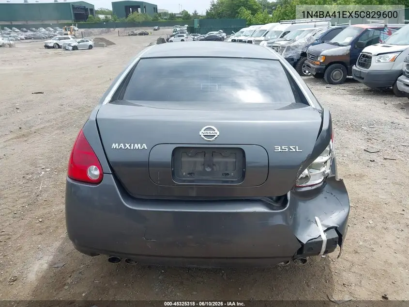 2005 Nissan Maxima 3.5 Sl VIN: 1N4BA41EX5C829600 Lot: 45325318