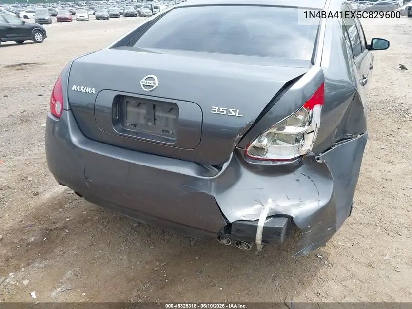 2005 Nissan Maxima 3.5 Sl VIN: 1N4BA41EX5C829600 Lot: 45325318
