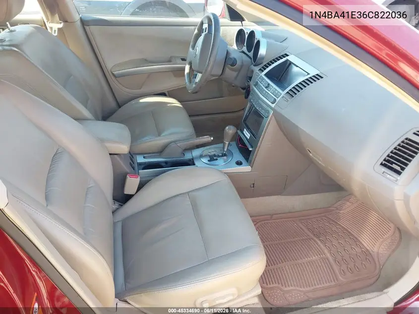 2006 Nissan Maxima 3.5 Se VIN: 1N4BA41E36C822036 Lot: 45334690