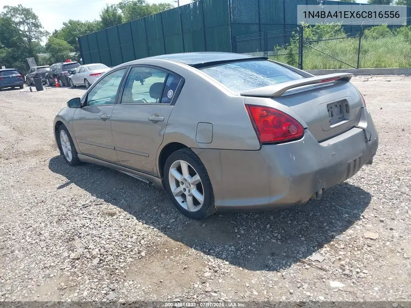 2006 Nissan Maxima 3.5 Se VIN: 1N4BA41EX6C816556 Lot: 45611833
