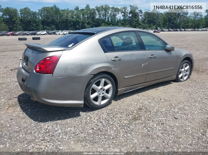 2006 Nissan Maxima 3.5 Se VIN: 1N4BA41EX6C816556 Lot: 45611833