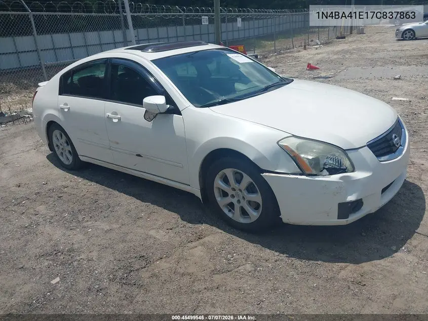 2007 Nissan Maxima 3.5 Sl VIN: 1N4BA41E17C837863 Lot: 45499546