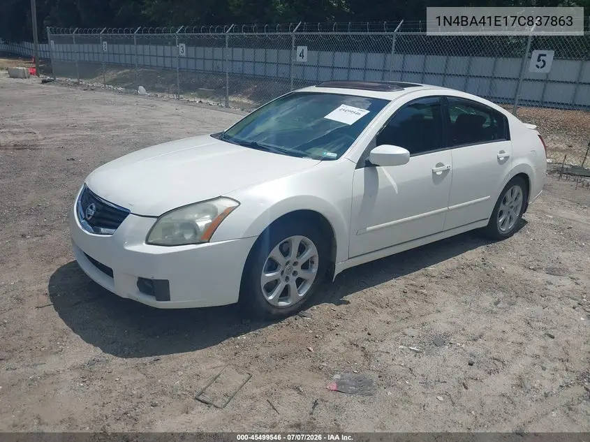 2007 Nissan Maxima 3.5 Sl VIN: 1N4BA41E17C837863 Lot: 45499546