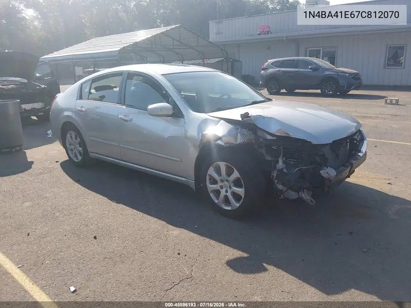 2007 Nissan Maxima 3.5 Sl VIN: 1N4BA41E67C812070 Lot: 45596193