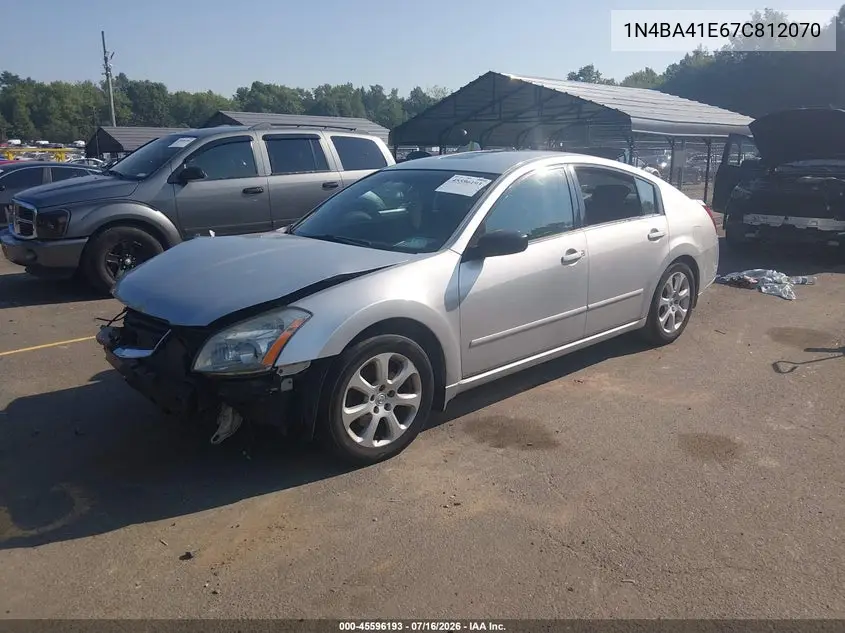 2007 Nissan Maxima 3.5 Sl VIN: 1N4BA41E67C812070 Lot: 45596193