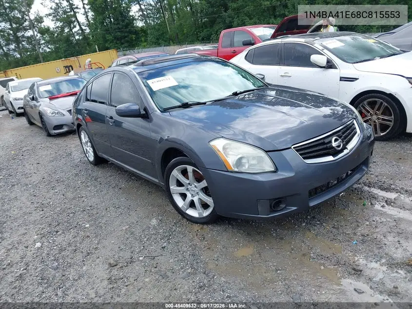 2008 Nissan Maxima 3.5 Se VIN: 1N4BA41E68C815553 Lot: 45409532