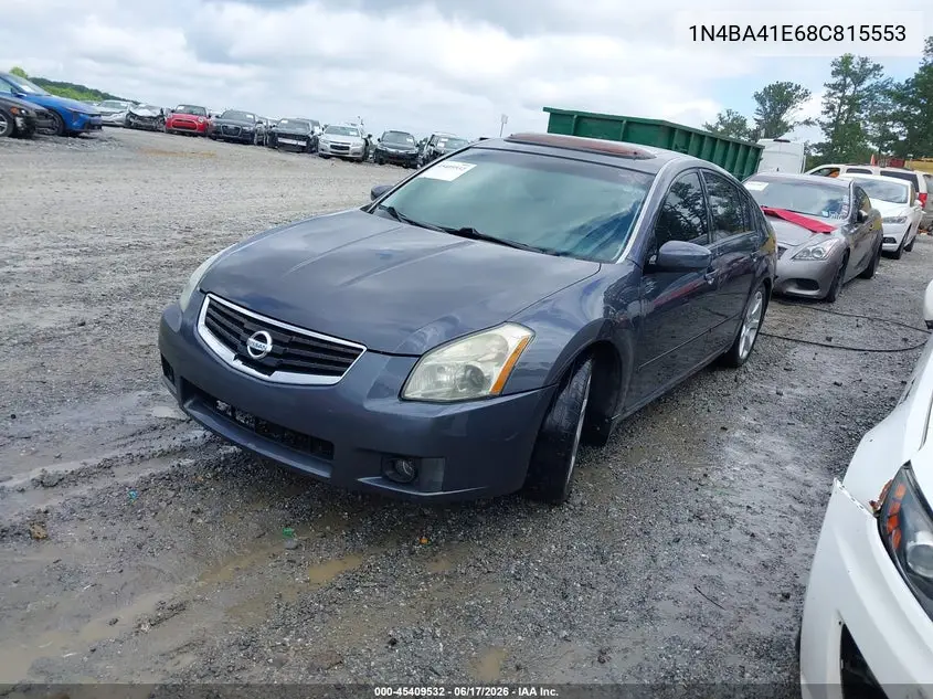 2008 Nissan Maxima 3.5 Se VIN: 1N4BA41E68C815553 Lot: 45409532