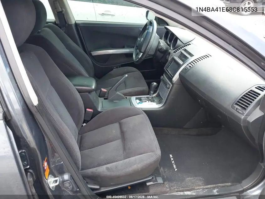 2008 Nissan Maxima 3.5 Se VIN: 1N4BA41E68C815553 Lot: 45409532