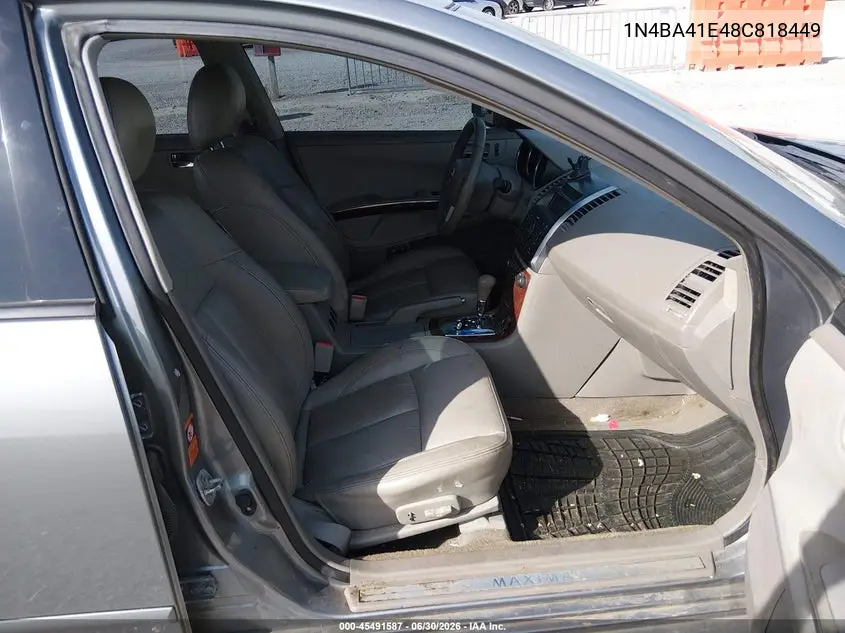 2008 Nissan Maxima 3.5 Sl VIN: 1N4BA41E48C818449 Lot: 45491587