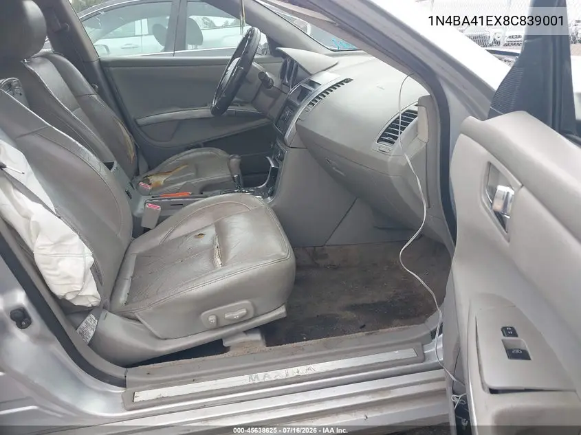 2008 Nissan Maxima 3.5 Se VIN: 1N4BA41EX8C839001 Lot: 45638625