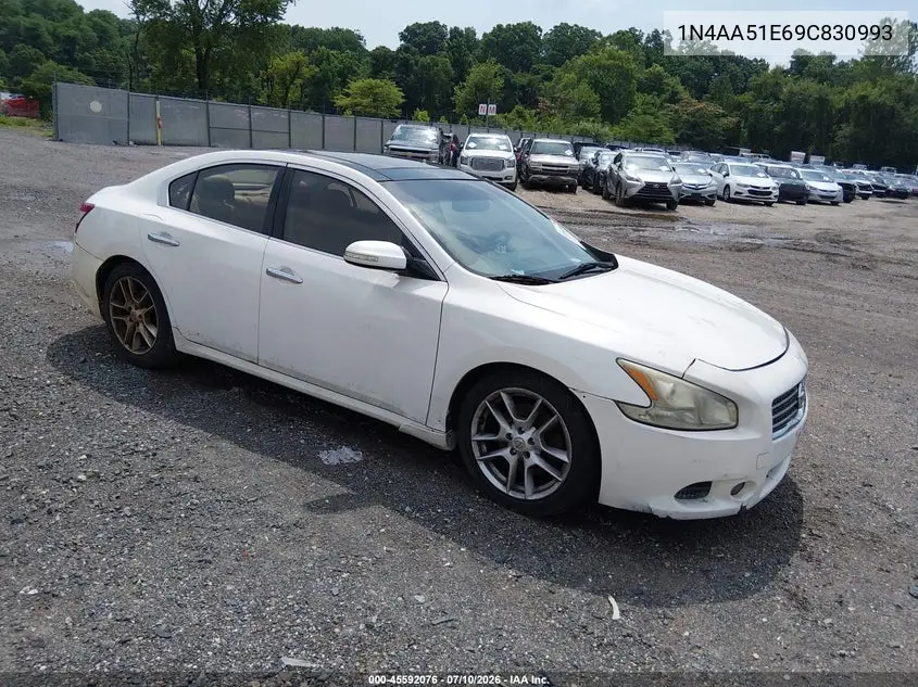 2009 Nissan Maxima 3.5 Sv VIN: 1N4AA51E69C830993 Lot: 45592076