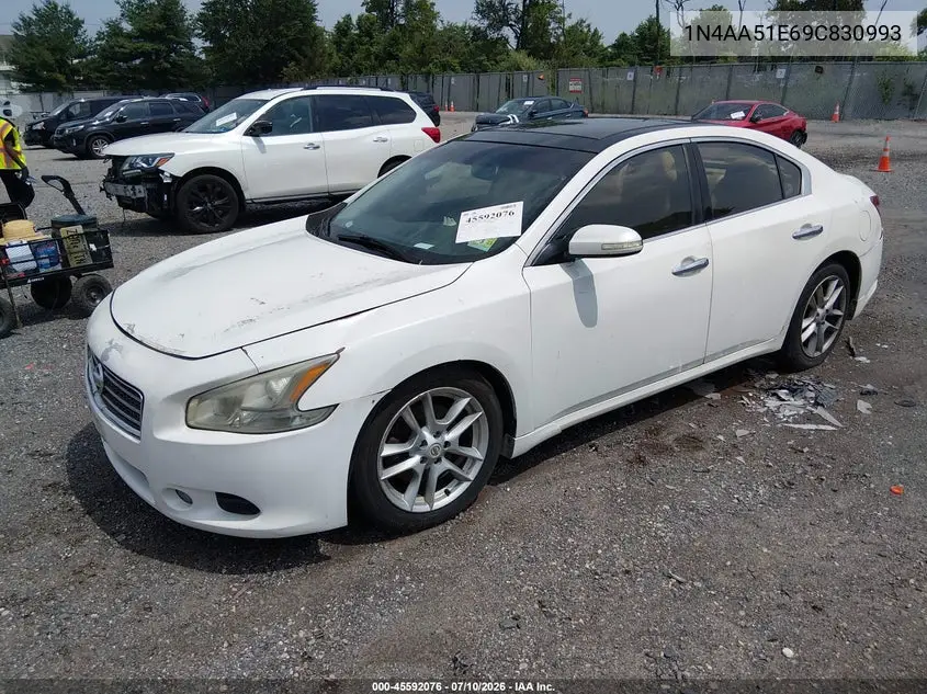 2009 Nissan Maxima 3.5 Sv VIN: 1N4AA51E69C830993 Lot: 45592076