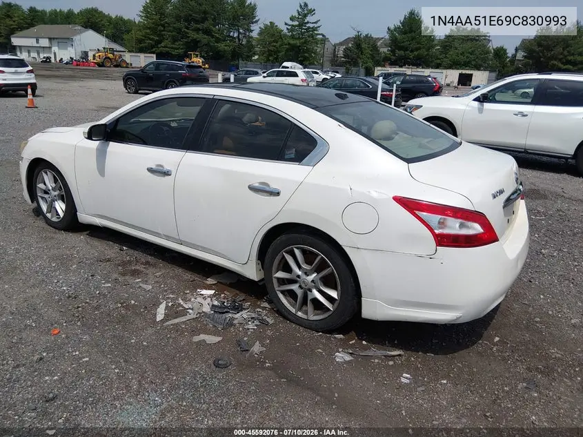 2009 Nissan Maxima 3.5 Sv VIN: 1N4AA51E69C830993 Lot: 45592076