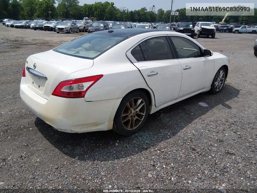 2009 Nissan Maxima 3.5 Sv VIN: 1N4AA51E69C830993 Lot: 45592076