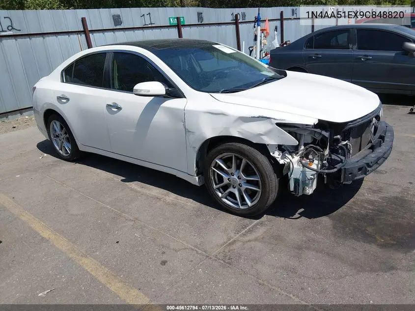 2009 Nissan Maxima 3.5 Sv VIN: 1N4AA51EX9C848820 Lot: 45612794