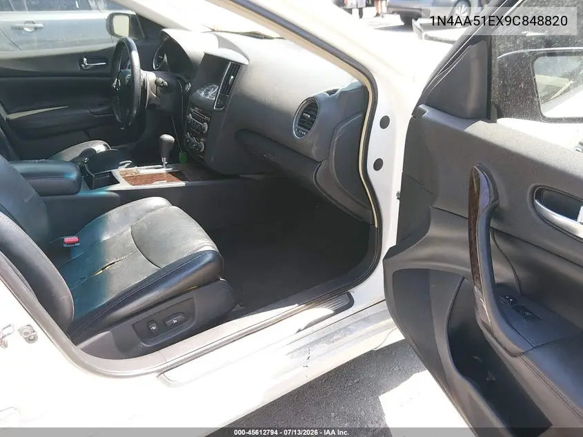 2009 Nissan Maxima 3.5 Sv VIN: 1N4AA51EX9C848820 Lot: 45612794