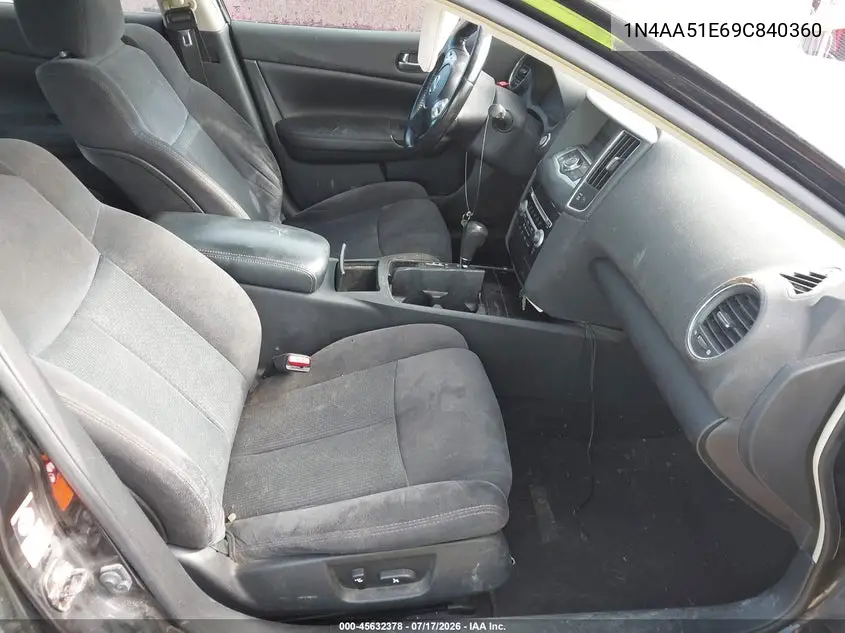 2009 Nissan Maxima 3.5 S VIN: 1N4AA51E69C840360 Lot: 45632378