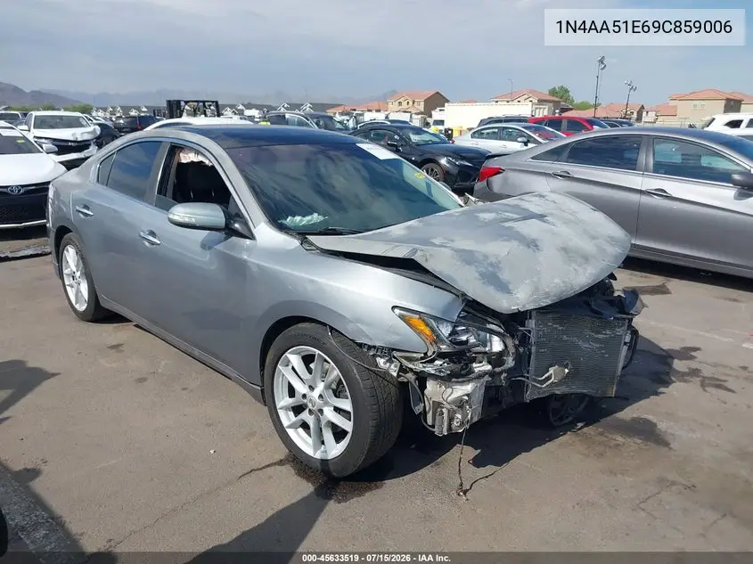 2009 Nissan Maxima 3.5 Sv VIN: 1N4AA51E69C859006 Lot: 45633519