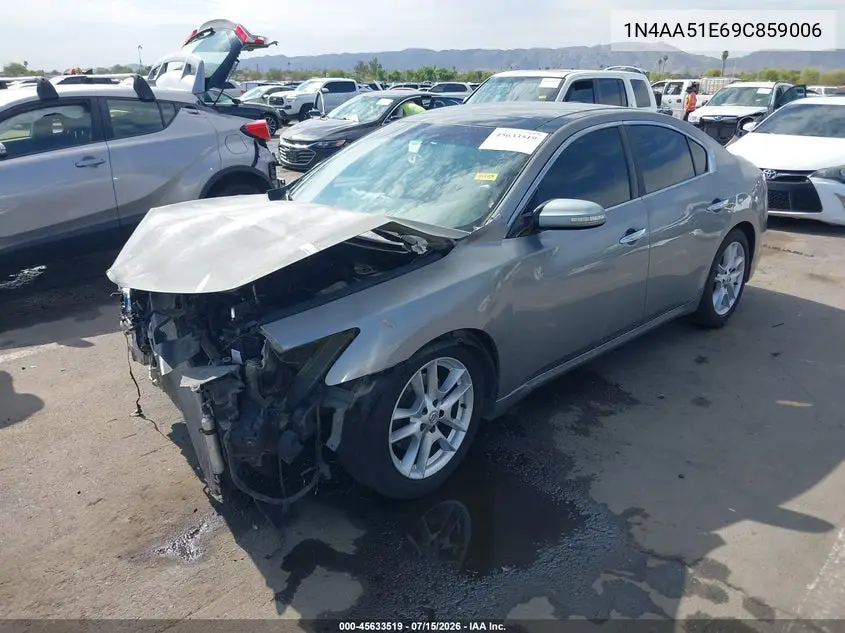 2009 Nissan Maxima 3.5 Sv VIN: 1N4AA51E69C859006 Lot: 45633519