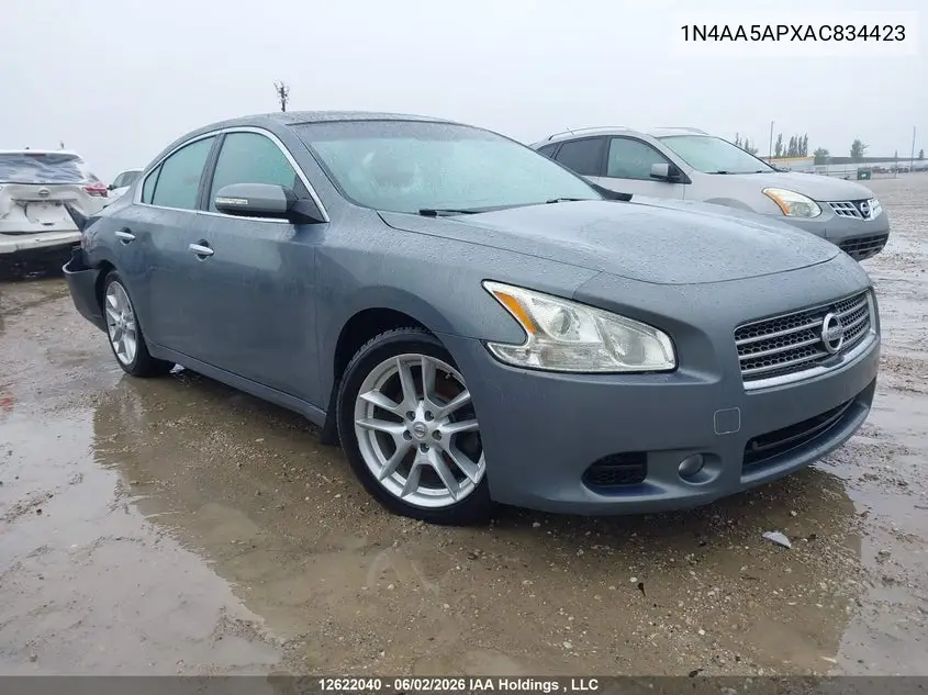 2010 Nissan Maxima S/Sv VIN: 1N4AA5APXAC834423 Lot: 12622040