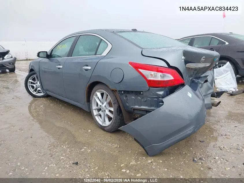 2010 Nissan Maxima S/Sv VIN: 1N4AA5APXAC834423 Lot: 12622040