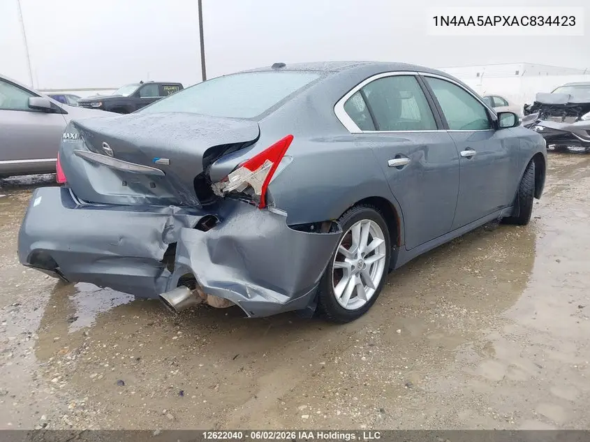 2010 Nissan Maxima S/Sv VIN: 1N4AA5APXAC834423 Lot: 12622040