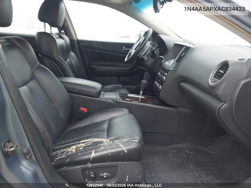 2010 Nissan Maxima S/Sv VIN: 1N4AA5APXAC834423 Lot: 12622040