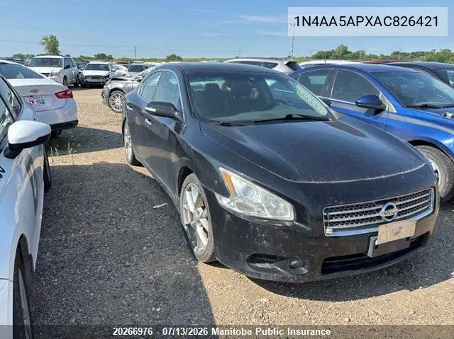 2010 Nissan Maxima 3.5 Sv VIN: 1N4AA5APXAC826421 Lot: 20266976