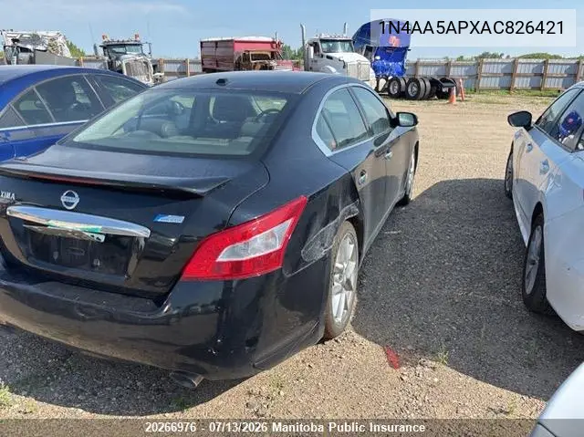 2010 Nissan Maxima 3.5 Sv VIN: 1N4AA5APXAC826421 Lot: 20266976