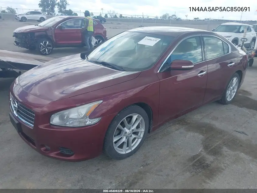 2010 Nissan Maxima 3.5 Sv VIN: 1N4AA5AP5AC850691 Lot: 45406329
