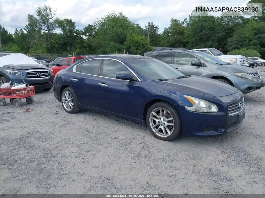 2010 Nissan Maxima 3.5 S VIN: 1N4AA5AP9AC839130 Lot: 45463224