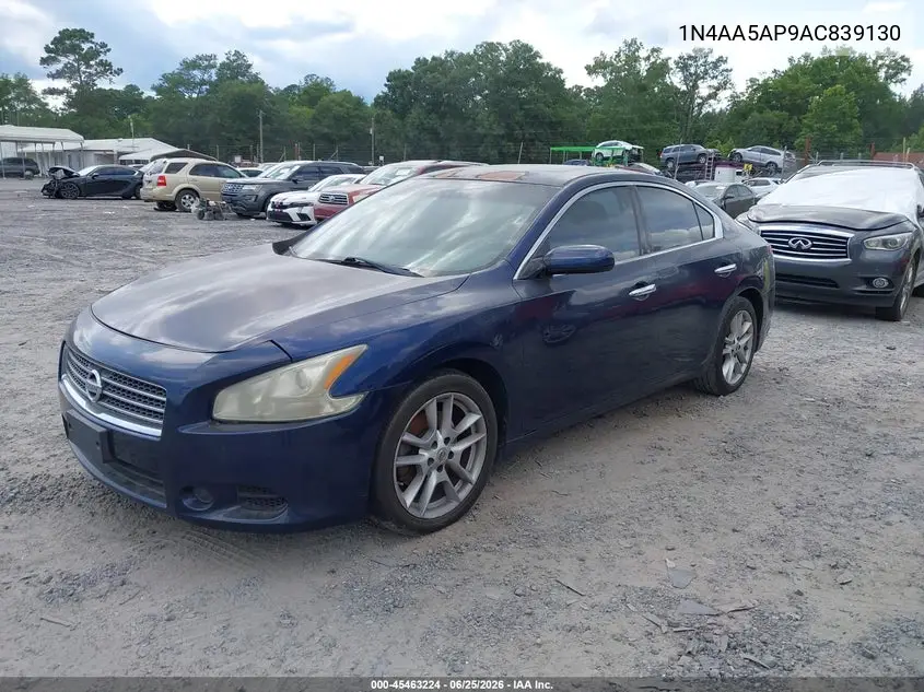 2010 Nissan Maxima 3.5 S VIN: 1N4AA5AP9AC839130 Lot: 45463224
